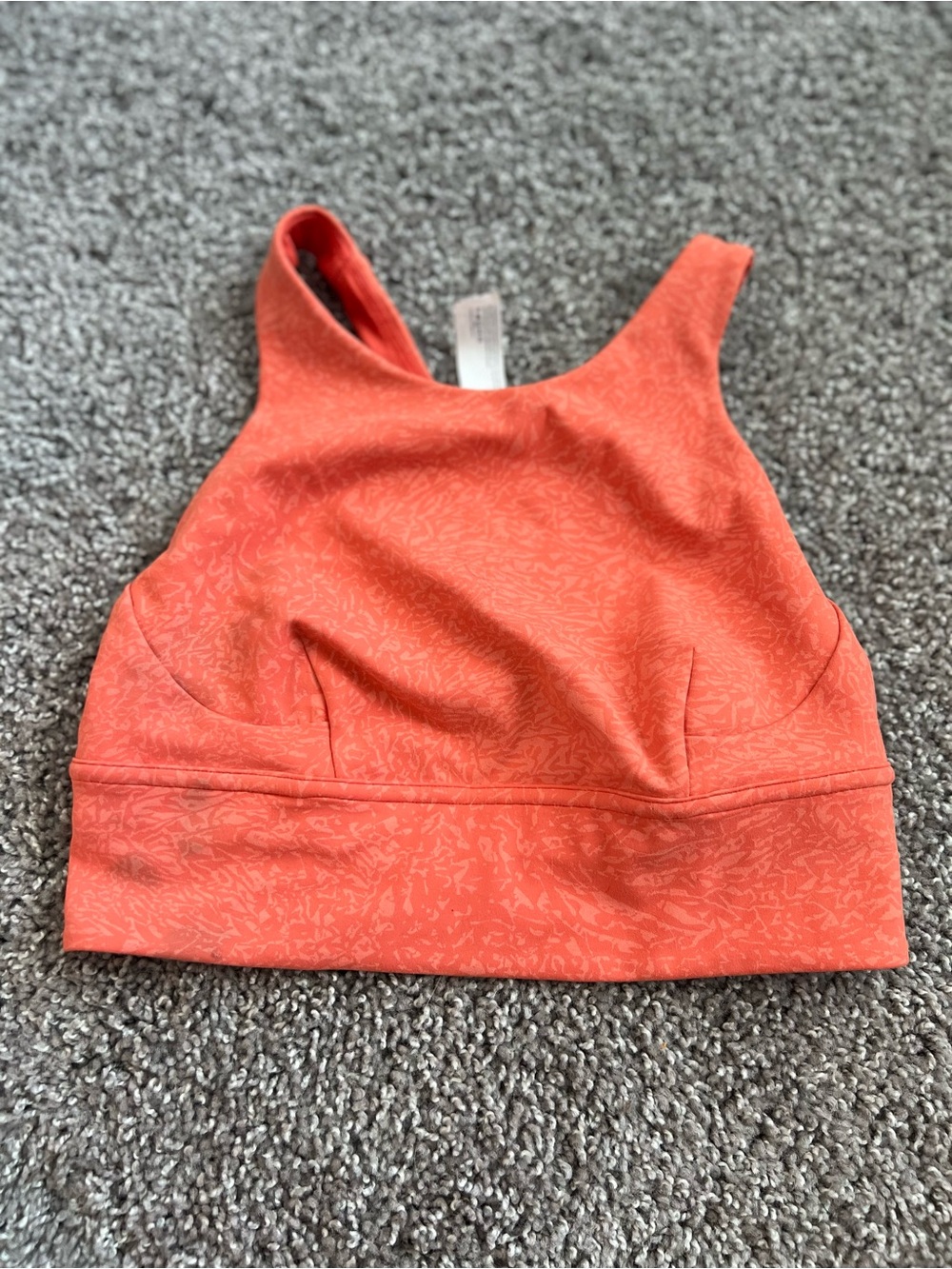 lululemon athletica Coral Orange High-Neck Sports Bra
